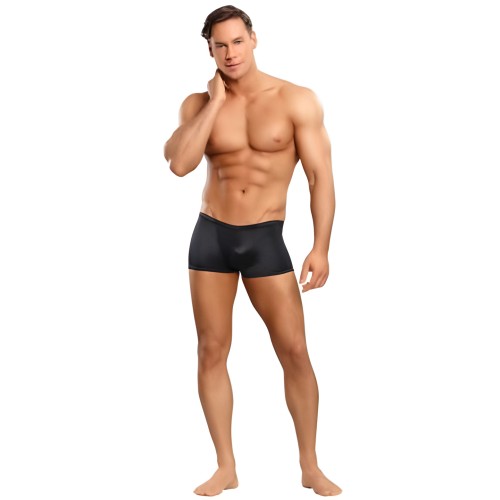 Male Power Boxer Cortos de Satén Lycra Negro Mediano
