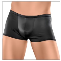 Male Power Boxer Cortos de Satén Lycra Negro Mediano