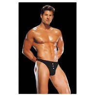 Male Power E-Z Access Button Thong L/XL - Black