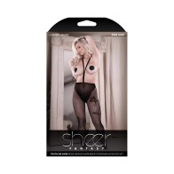 Fantasy Lingerie Sheer Truth Or Dare Stockings Set