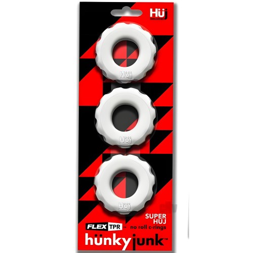 Super Huj 3pk Cockrings - White Ice