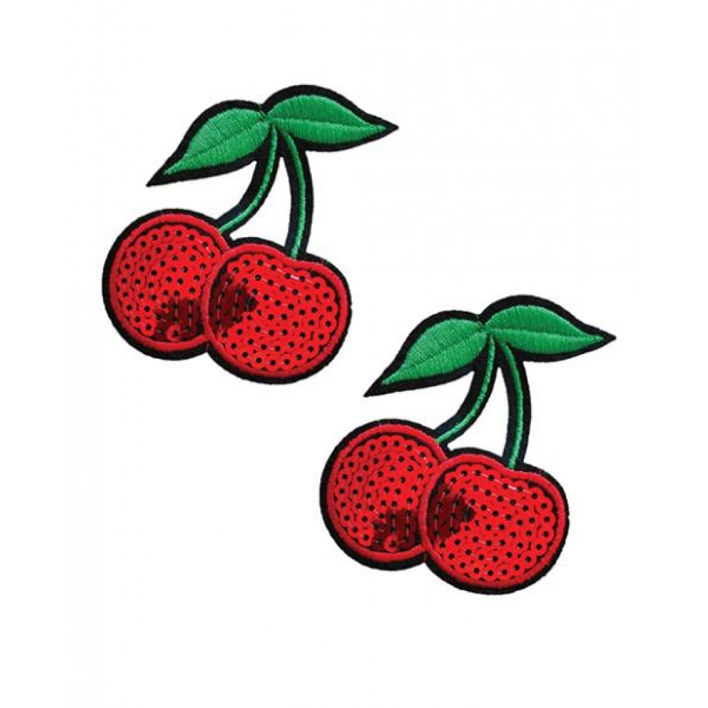 Neva Nude Sequin Cherry Pasties (2 Wears) - Red O/s - Pasties, Tattoos & Accessories