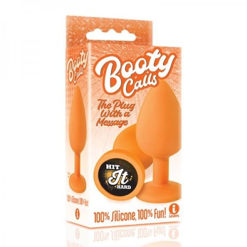 The 9's Booty Call Silicone Butt Plug Orange for Fun Anal Play