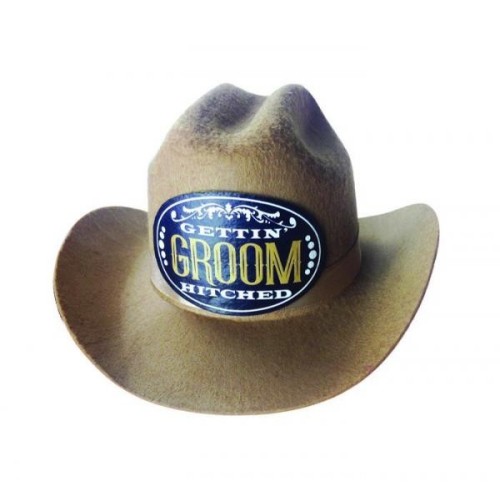 Gettin Hitched Mini Groom Cowboy Hat for Weddings