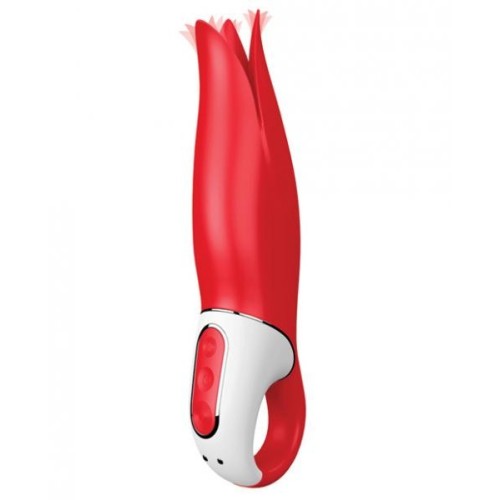 Satisfyer Vibes Flower Power - Eco-Friendly Red Vibrator