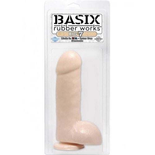 Basix Rubber Works Big 7in Dong with Suction Cup Flesh