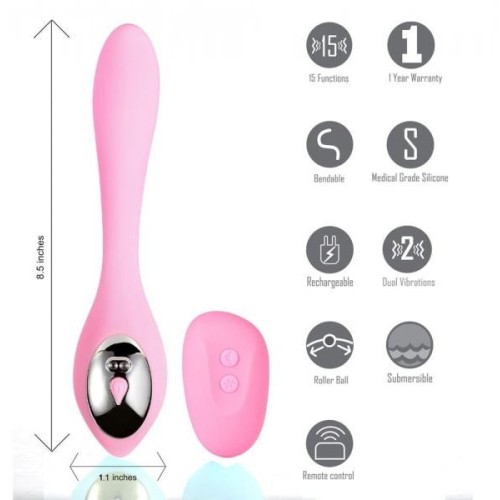 Harmonie Pink Bendable Dual Vibrator
