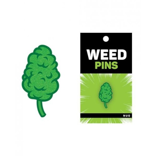 Wood Rocket Weed Nug Enamel Lapel Pin for Cannabis Lovers