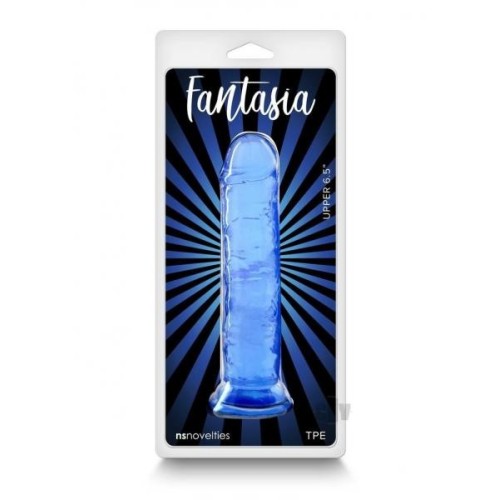 Dildo de Gel Fantasia Superior de 6.5 Pulgadas Azul para Diversión Sensacional