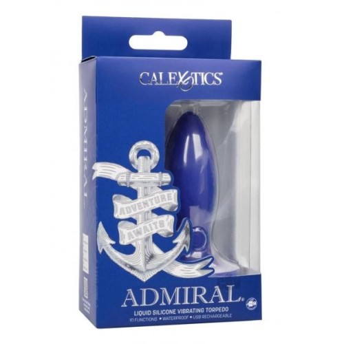 Vibrador Torpedo de Silicona Líquida Admiral Azul