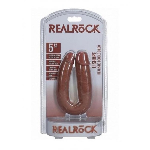 Realrock 5 In. U-shaped Double Dildo - Realistic Pleasure