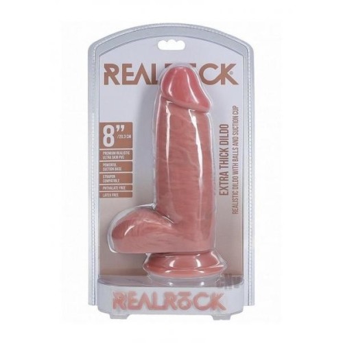 Realrock Extra Thick 8 In. Dildo With Balls