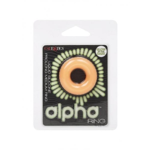 Alpha Glow In The Dark Liquid Silicone Cock Ring Medium