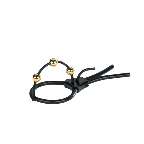 Mystim Pearly Pete Corona Strap with Golden Balls