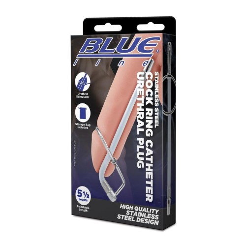 Blueline Steel Cock Ring Urethral Plug