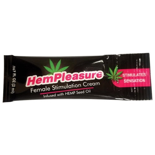 HemPleasure Female Stimulation Cream Foil 2ml for Enhanced Sensation