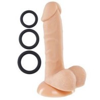 Dildo de Silicona Premium de 6 Pulgadas con Anillos Cloud 9