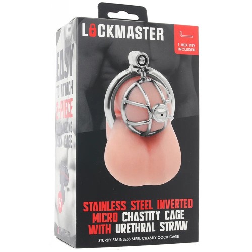 Lockmaster Stainless Steel Micro Chastity Cage Urethral Straw