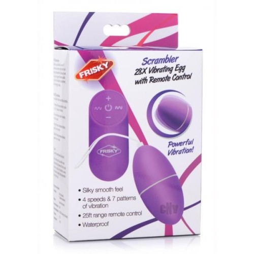 Huevo Vibrador 28x Scrambler Control Remoto Púrpura