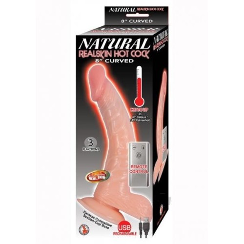 Hotcock Curved 8 Fle de Piel Real Natural - Placer Calentado