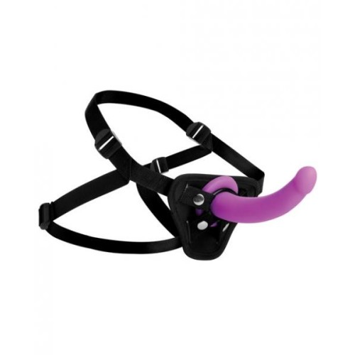 Strap U Navigator Silicone G-Spot Dildo With Harness