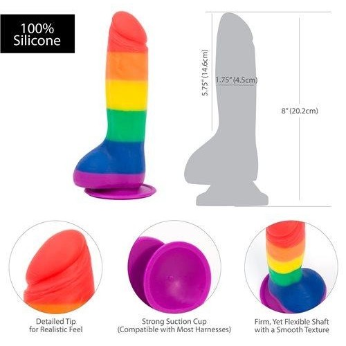 Addiction Justin 8 inches Rainbow Dildo
