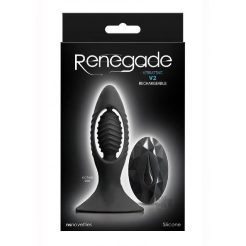 Plug Anal Recargable Renegade V2 Con Control Remoto Negro
