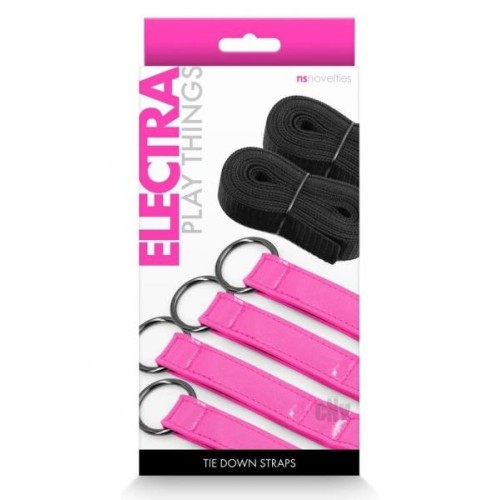 Electra Pink Tie Down Straps for Intimate Play