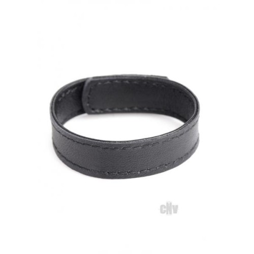 Velcro Leather Cockring Black