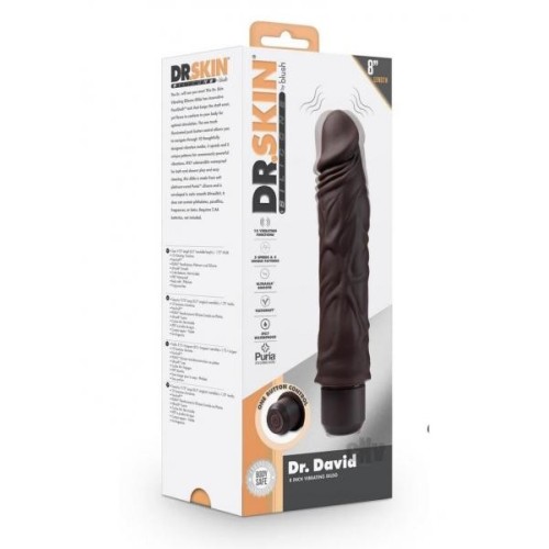 Dildo Vibrante Dr Skin Silic Dr David 8 para Placer Potente