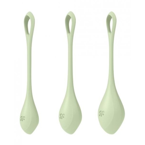 Satisfyer Yoni Power 2 Juego de Bolas de Entrenamiento Verde Claro