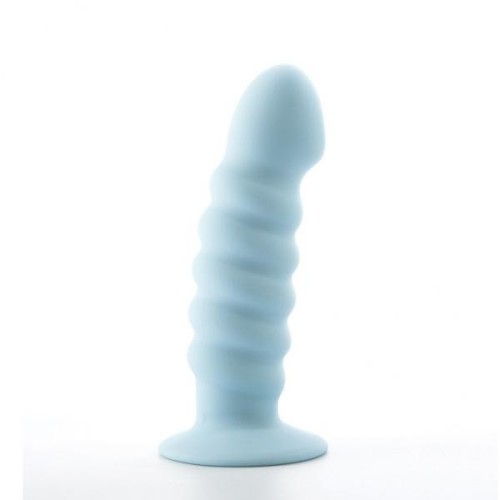 Pene de Silicona Estriado Azul de 6 Pulgadas Paris