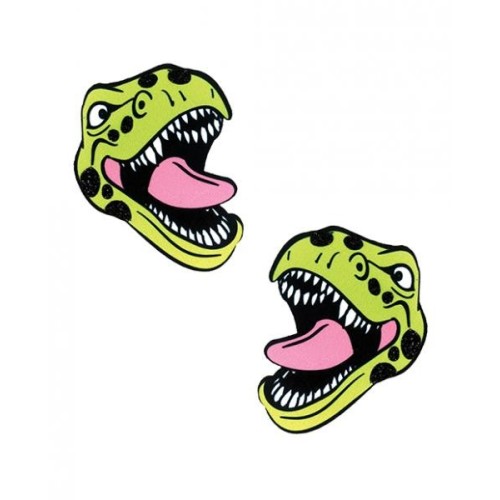 Neva Nude Black Light Dinosaur Pasties Verde O/s