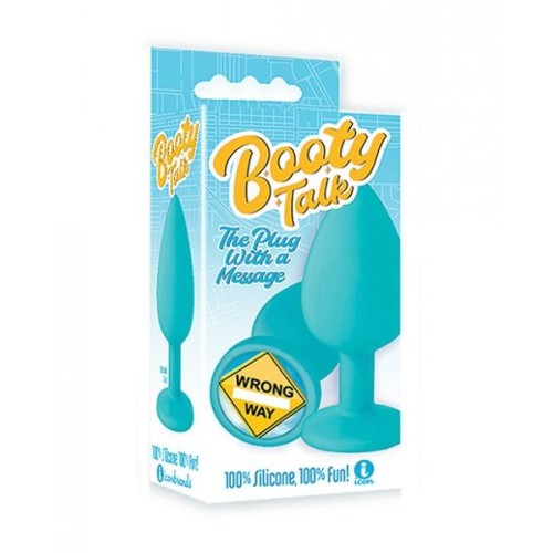 Blue Booty Calls Wrong Way Plug Fun Silicone Toy
