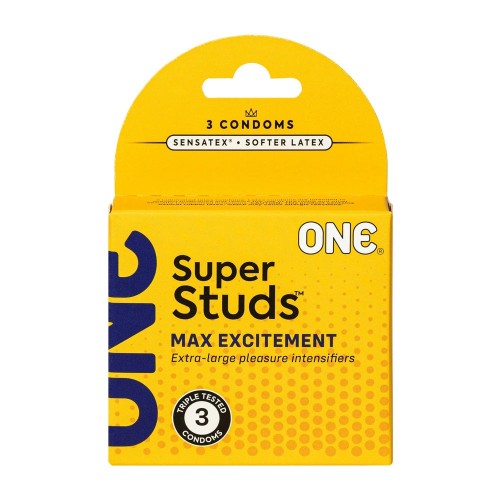 ONE Super Studs Condones Texturizados para Máxima Estimulación