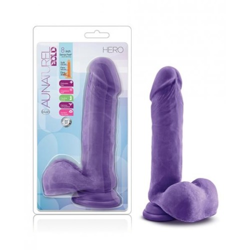 Dildo Blush Au Natural Bold Hero 8 Púrpura