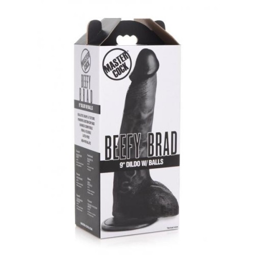 Mc Dildo With Balls 9 Black for Intense Pleasure