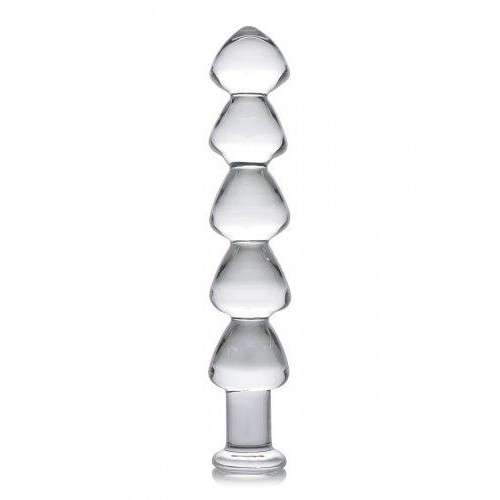 Drops Anal Links Glass Dildo for Temperature Play