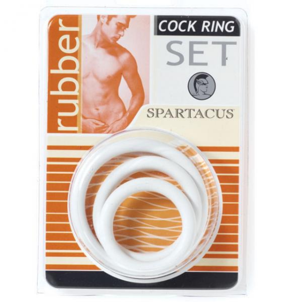Cock Ring Set Soft Clamshell (3 Rings) - Cock Ring Trios
