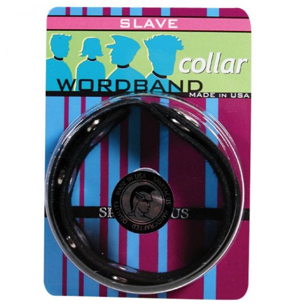 Spartacus Word Band Collar (slave) - Collars & Leashes