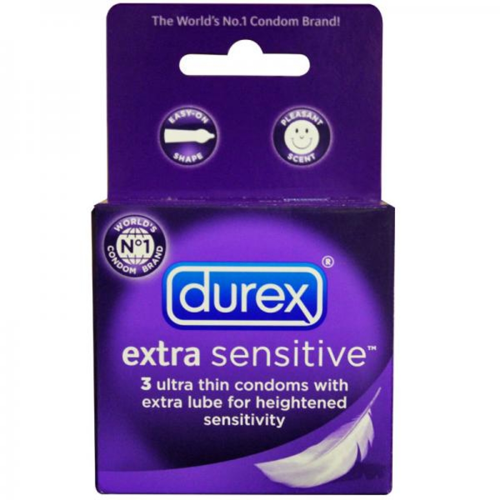 Durex Extra Sensative Lubricated Condoms (3 Pack) - Condoms