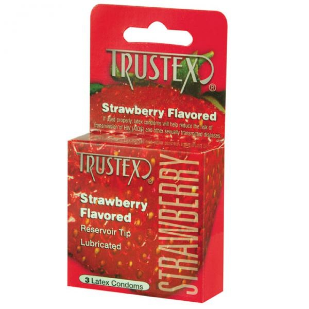 Trustex Flavored Condoms (strawberry/3 Pack) - Condoms
