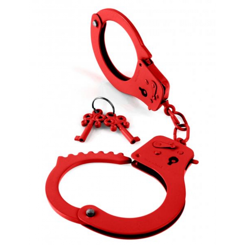 Fetish Fantasy Designer Metal Handcuffs Red - Handcuffs