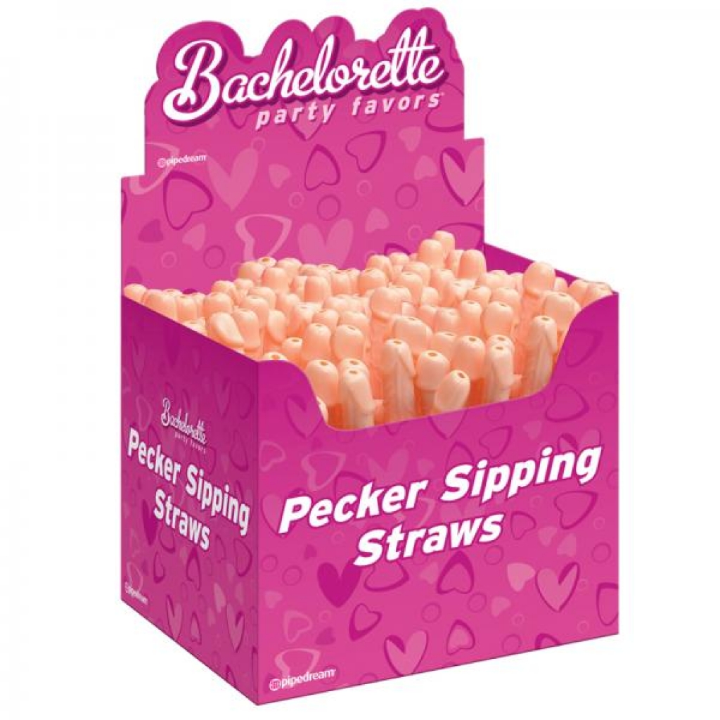 Bachelorette Party Favors Pecker Sipping Straws (display Of 144) - Serving Ware