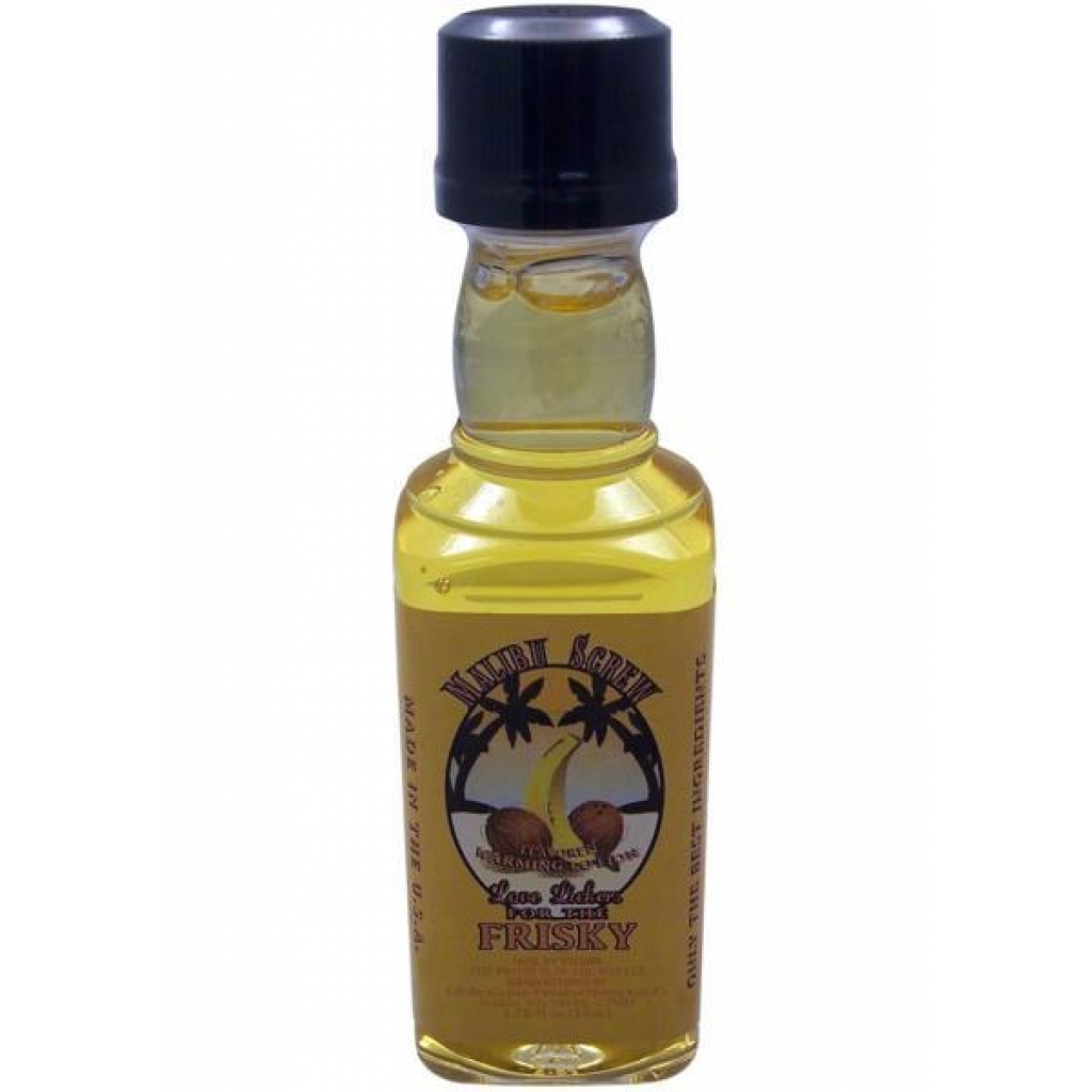 Love Lickers Flavored Warming Oil 1.76 oz - Malibu Screw - Sensual Massage Oils & Lotions