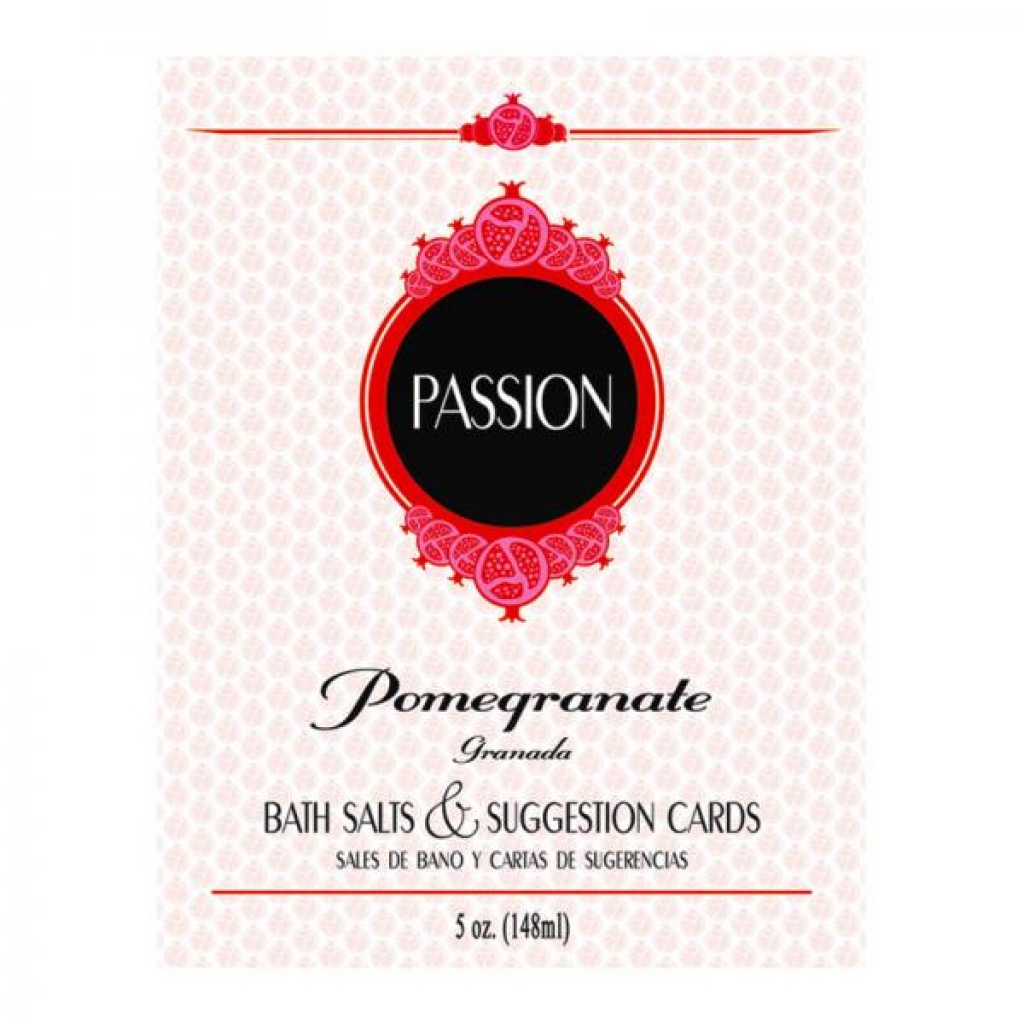 Passion Bath Salts & Suggestion Cards - Pomegranate - Hot Games for Lovers