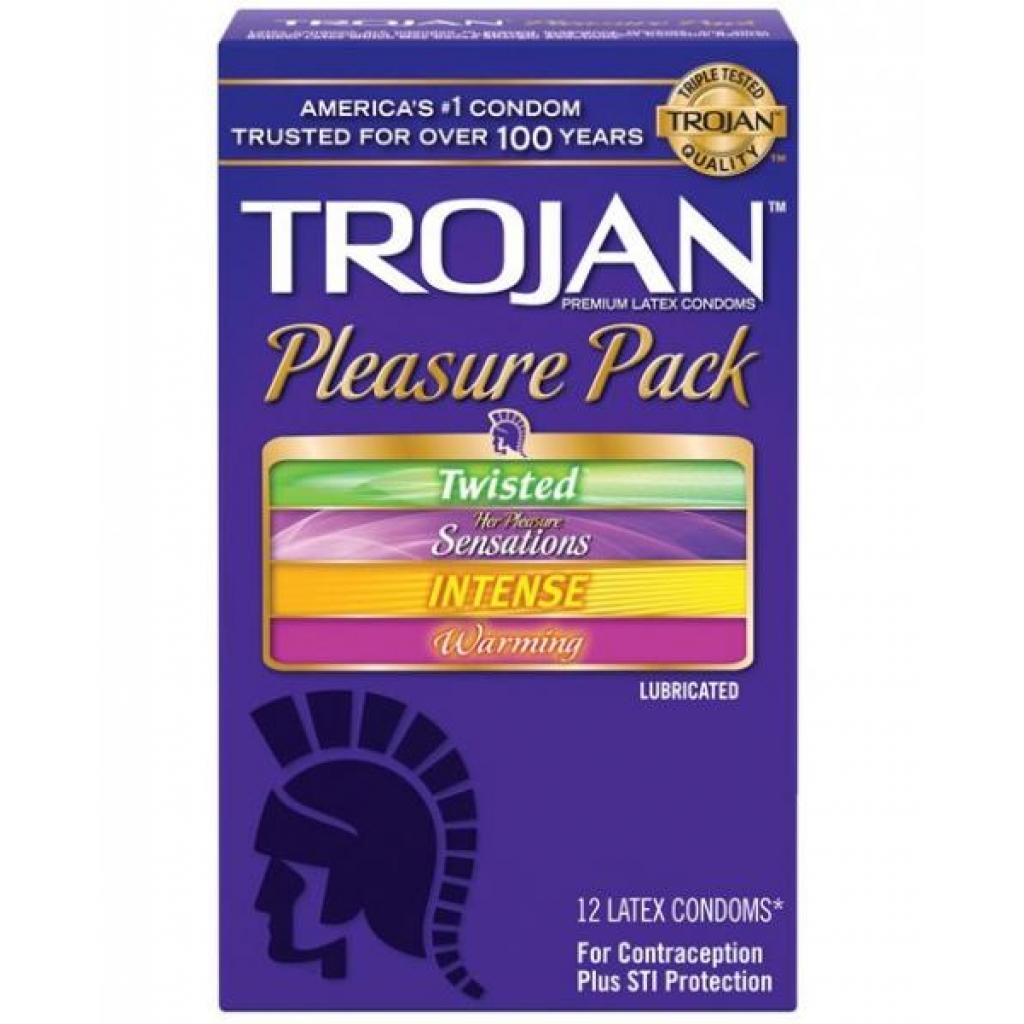 Trojan Condom Pleasure Pack 12 Pack - Condoms