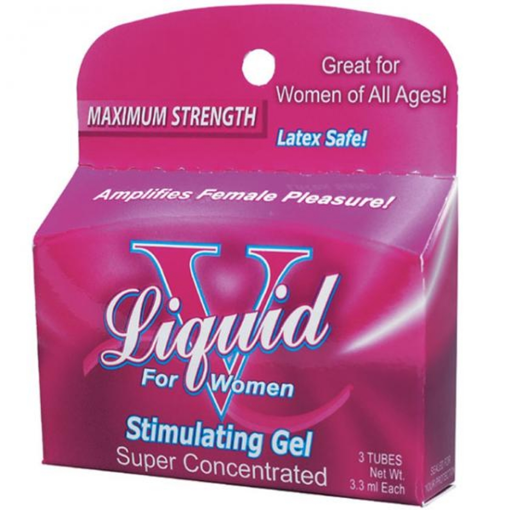 Liquid V  Stimulating Gel For Women (3 Tubes/3.3ml Each) - For Women
