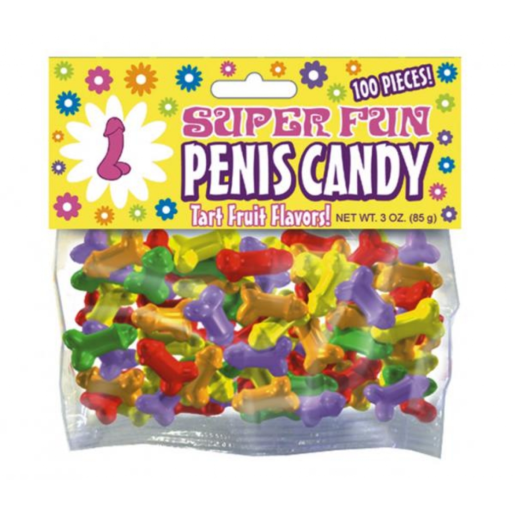 Super Fun Penis Candy 100 Pieces Fruit Flavors 3oz - Serving Ware
