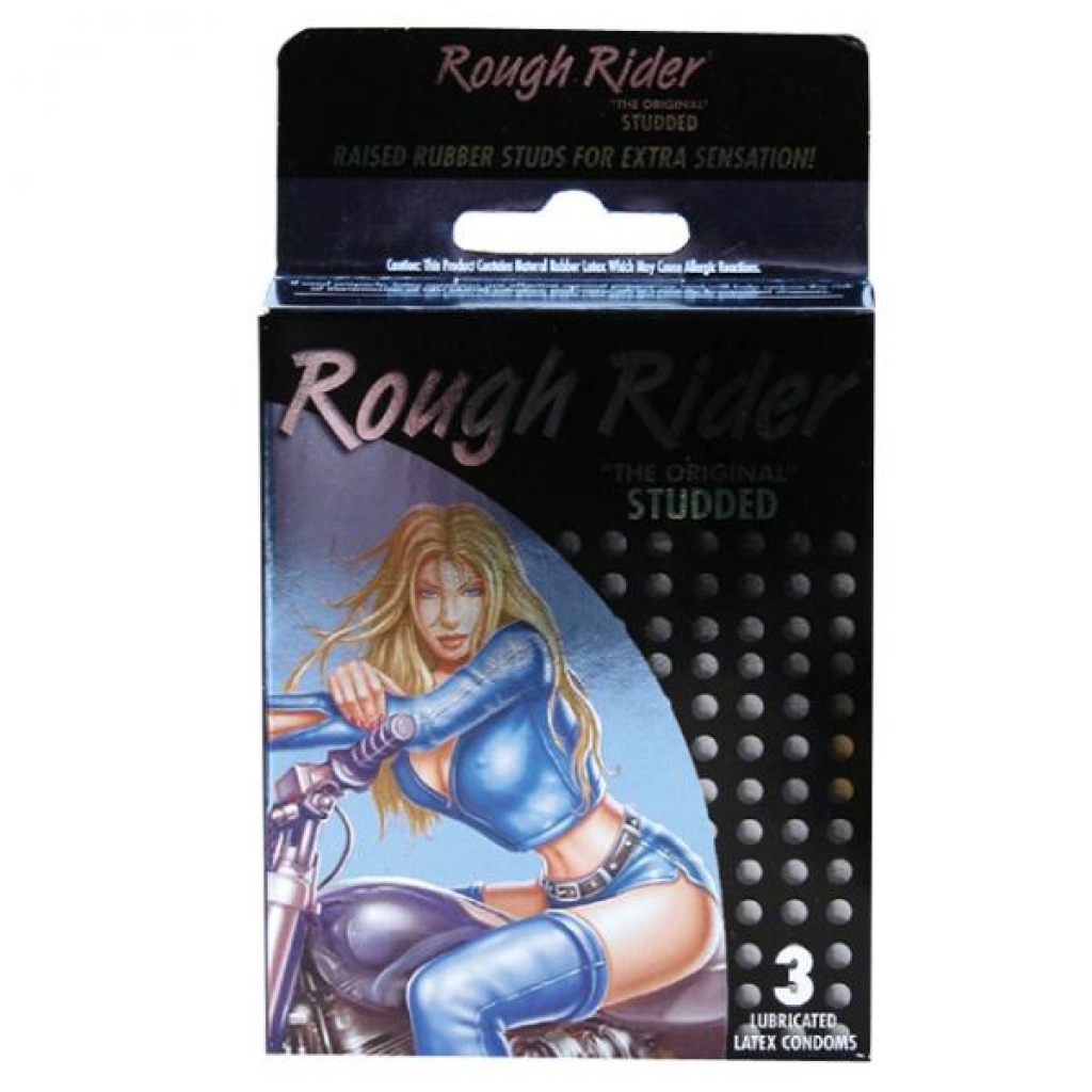 Contempo Rough Rider Studded Condoms (3 Pack) - Condoms